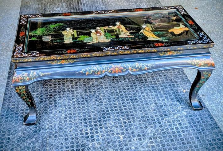 Vintage Aziatische salontafel, Antiek en Kunst, Antiek | Meubels | Tafels, Ophalen