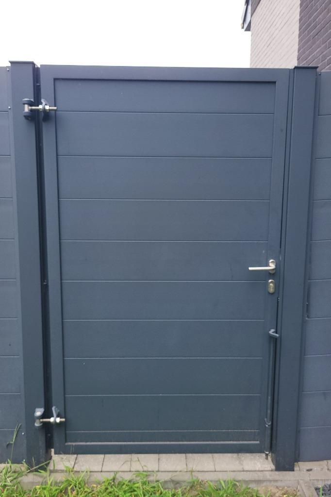 Tuinpoort, Tuin en Terras, Tuinpoorten, Zo goed als nieuw, Draaipoort, Aluminium, 200 cm of meer, 100 tot 150 cm, Ophalen