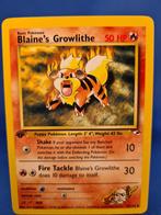 Blaine's Growlithe 35/132 - Gym Heroes (1st edition), Hobby en Vrije tijd, Verzamelkaartspellen | Pokémon, Verzenden, Zo goed als nieuw