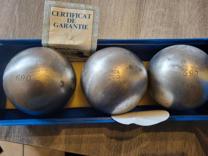 boule bleu 120 . 690 gr diamètre 74, Sports & Fitness, Sports & Fitness Autre, Comme neuf, Enlèvement