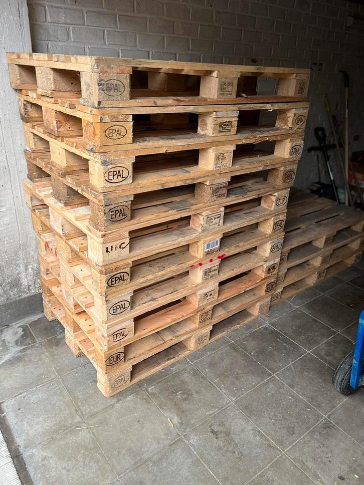Palettes Epal, Doe-het-zelf en Bouw, Hout en Planken, Gebruikt, Pallet, Minder dan 200 cm, Verzenden