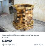 houten bloempotte / bloembakken en kruiwagens, Ophalen, Nieuw, Hout, Tuin