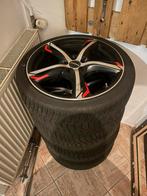 Jantes Ronal R62 Red 18” – 5x112 – Pneus hiver 6 mm, Enlèvement ou Envoi, Comme neuf