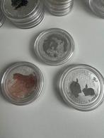 3x 2 oz lunar 2 2010 & 2011 & 2012, Ophalen of Verzenden, Zilver