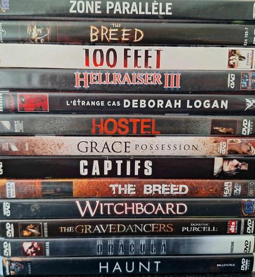Horrorfilms op dvd - 1,50€, Cd's en Dvd's, Dvd's | Horror, Gebruikt, Slasher, Vanaf 16 jaar, Ophalen of Verzenden