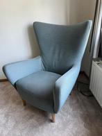 Sits Elza design telax zetel faiteuil blauw grijs, Minder dan 75 cm, Design, Ophalen of Verzenden, Zo goed als nieuw