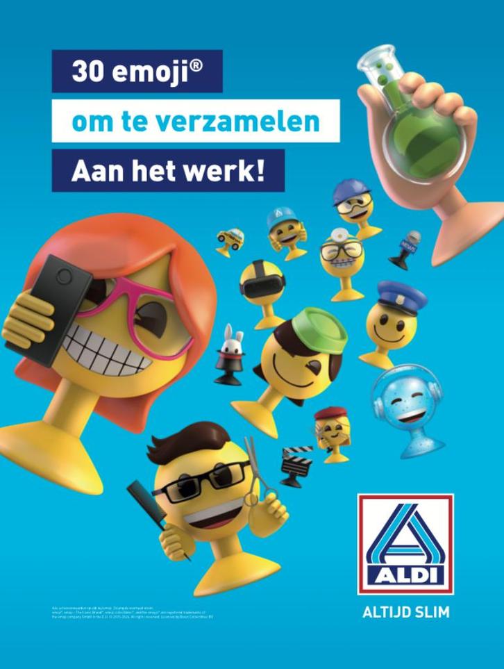 Emoji Aldi 2024 - €0,50 per stuk, Verzamelen, Supermarktacties, Aldi, Ophalen of Verzenden
