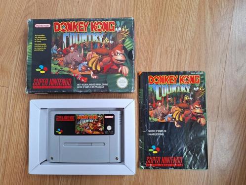 Donkey Kong Country complete in box (CIB) voor de SNES, Games en Spelcomputers, Games | Nintendo Super NES, Gebruikt, Platform