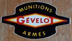 Vintage sticker Gévelot Munitions Armes retro autocollant, Comme neuf, Enlèvement ou Envoi, Marque