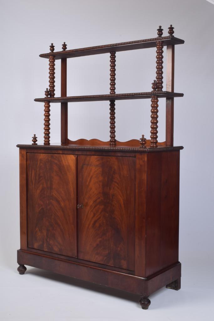 Victoriaans / Franse Buffetkast Waterval Etagere Mahonie, Huis en Inrichting, Kasten | Buffetkasten, Met lade(s), Met deur(en)