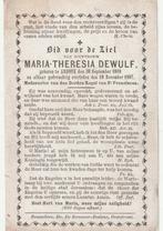 Carte de prière Dewulf, Envoi, Image pieuse