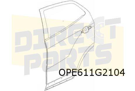 Opel Mokka (8/12-9/19) Achterportier Rechts (te spuiten) Ori, Auto-onderdelen, Carrosserie, Deur, Opel, Nieuw, Ophalen of Verzenden