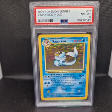 Vaporeon Holo Jungle PSA 8 beschikbaar voor biedingen