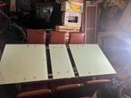 Uitbreidbaar glasEettafel met 6 stoelen in een heel goed sta, Huis en Inrichting, Tafels | Eettafels, Ophalen of Verzenden, Zo goed als nieuw