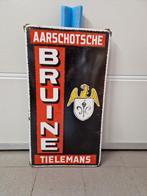 Aarschotse bruine emaille reclamebord, Ophalen, Gebruikt, Reclamebord