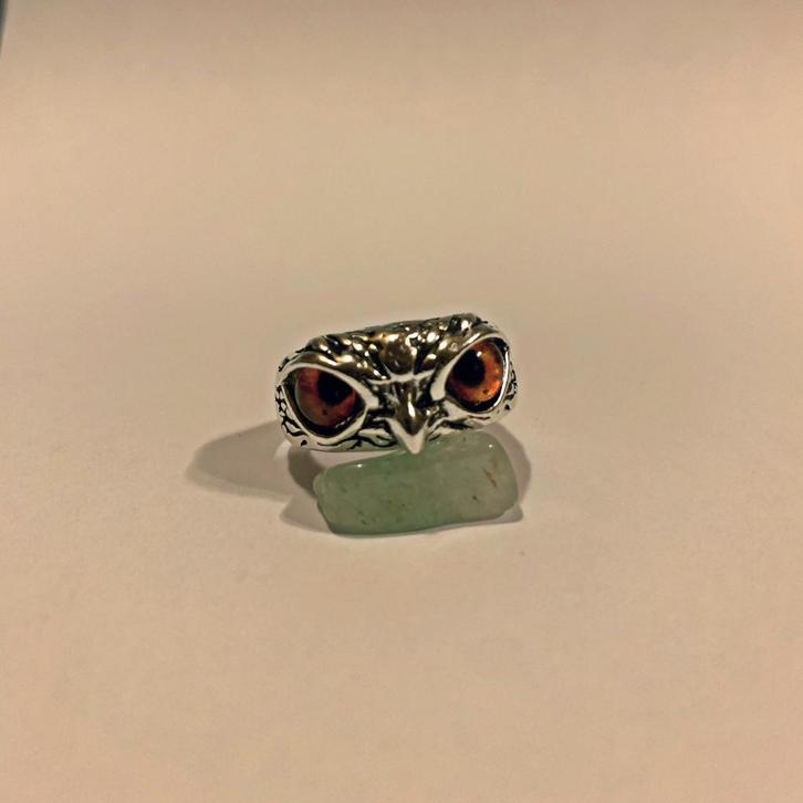 Uil ring - oranje/goud, Handtassen en Accessoires, Ringen, Nieuw, Goud, Ophalen of Verzenden