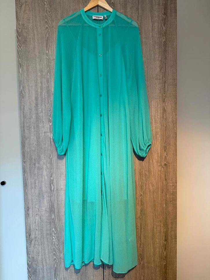 Lange jurk Essentiel (maat 40), Kleding | Dames, Jurken, Zo goed als nieuw, Maat 38/40 (M), Groen, Onder de knie, Ophalen of Verzenden