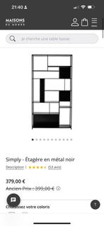 Maison du Monde boekenkast zwart metaal, Huis en Inrichting, Kasten | Boekenkasten, Ophalen, Gebruikt, Metaal