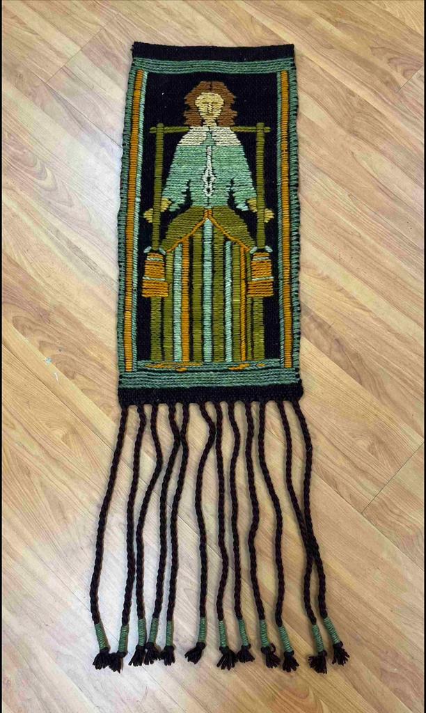 Vintage pools wandkleed met lange franjes 63/29, Ophalen of Verzenden, Gebruikt