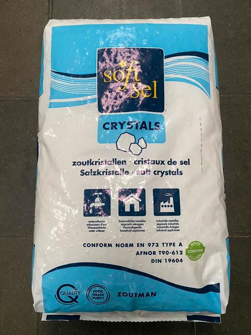 Soft sel crystals zoutkristallen waterverzachter 25kg, Elektronische apparatuur, Waterontharders, Zo goed als nieuw, Ophalen