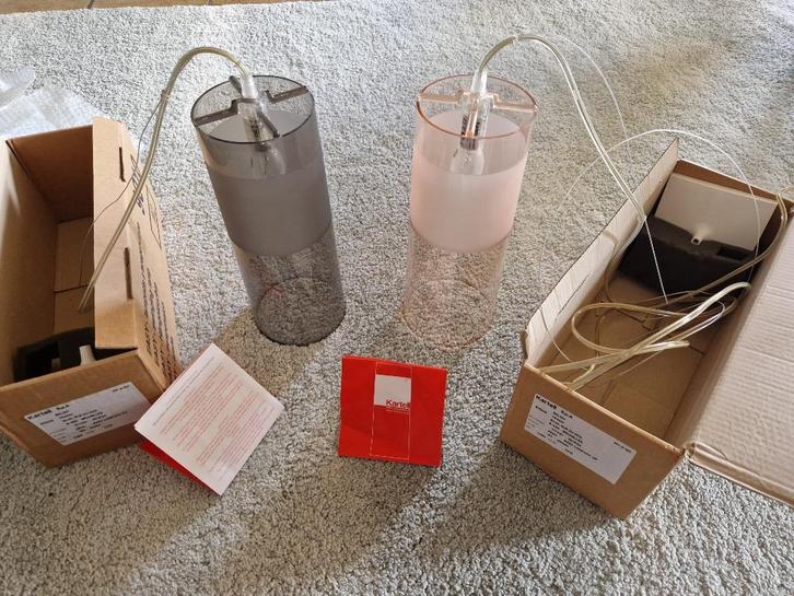 Kartell Easy 9010 hanglampen Zwart en roos, Huis en Inrichting, Lampen | Hanglampen, Zo goed als nieuw, Kunststof, Ophalen