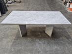 Table de Carrare : marbre blanc italien avec cadre, Maison & Meubles, 150 à 200 cm, Cinq personnes ou plus, Comme neuf, Enlèvement