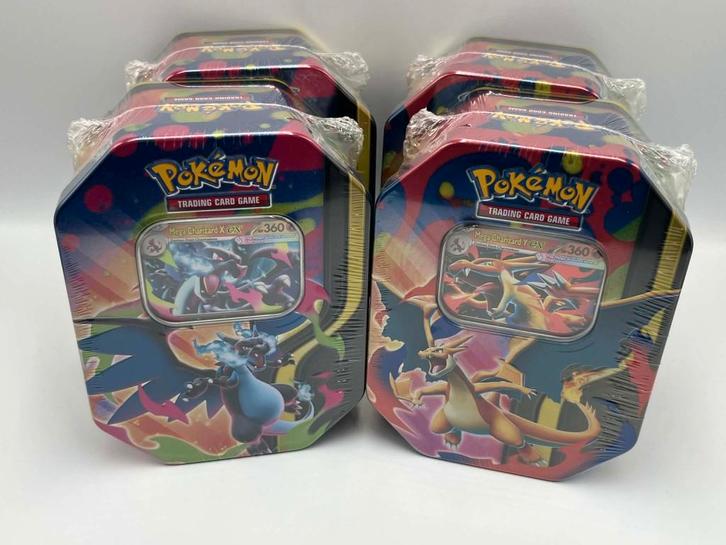 Pokémon : Mega Charizard X/Y ex Tins, Hobby en Vrije tijd, Verzamelkaartspellen | Pokémon, Nieuw, Overige typen, Foil, Ophalen of Verzenden