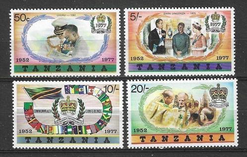 Tanzania 1977 - Yvert 85-88 - Koningin Elisabeth II (PF), Postzegels en Munten, Postzegels | Afrika, Postfris, Tanzania, Verzenden