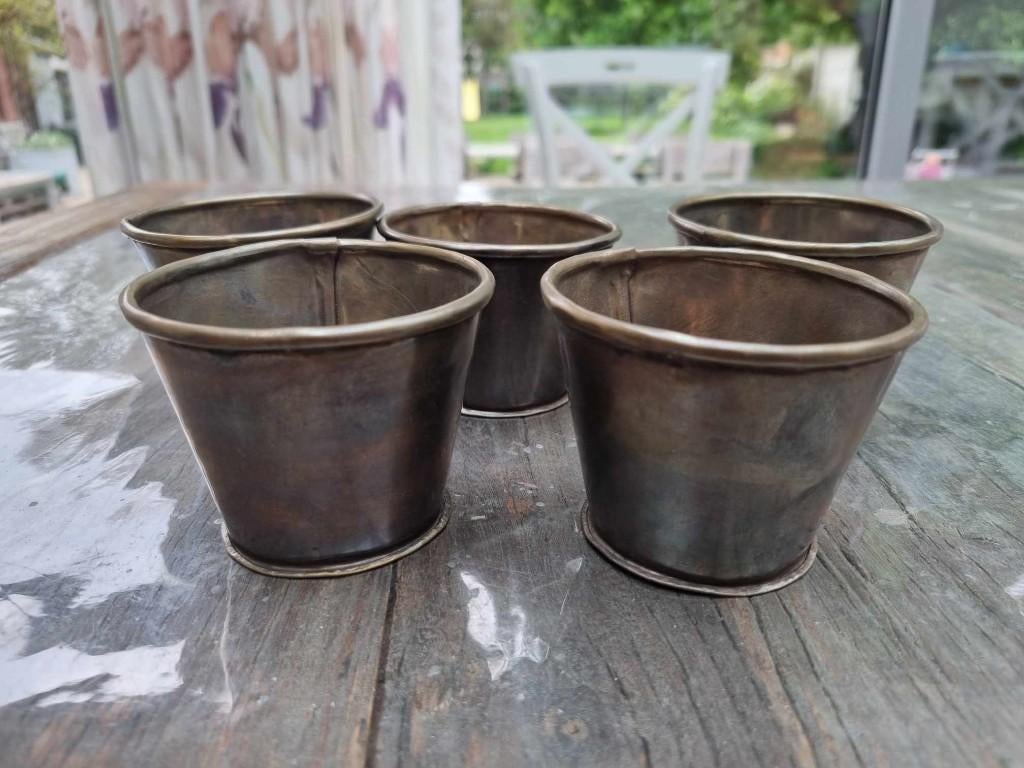 Messing kaarsenhouders / potjes, Huis en Inrichting, Woonaccessoires | Kandelaars en Kaarsen, Nieuw, Kandelaar, Minder dan 25 cm