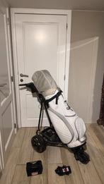 Caddie de golf + sac de golf + clubs de golf –  bon état, Enlèvement, Utilisé, Autres types, Autres marques