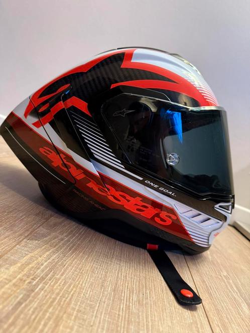 Supertech R10 Element koolstof rood (S), Motoren, Kleding | Motorhelmen, Dames, Heren, Kinderen, Integraalhelm, S, Overige merken