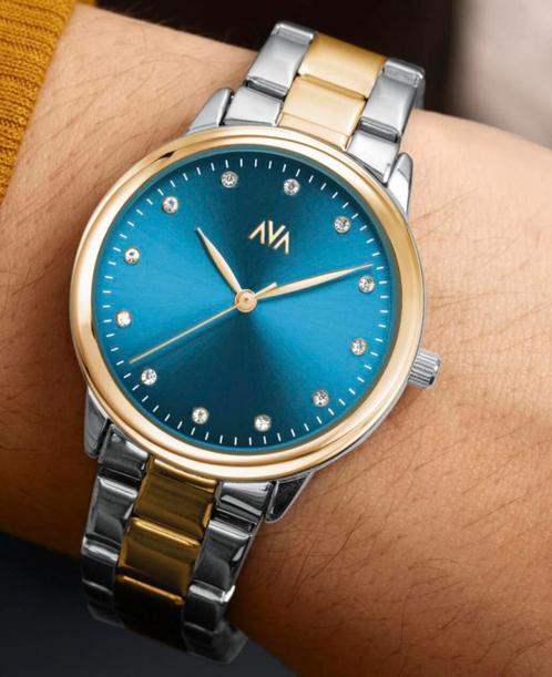 AVA COPENHAGEN T.W.V.339€! 💯%NIEUW, ORIGINEEL MET DOOS!, Handtassen en Accessoires, Horloges | Dames, Nieuw, Polshorloge, Met strass