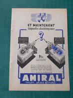 Amiral cigarettes - publicité papier - 1951, Ophalen of Verzenden, Gebruikt, Overige typen