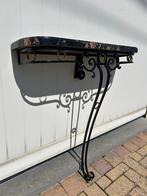 Portor wandconsole in smeedijzer en amber - circa 1940, Antiek en Kunst, Ophalen