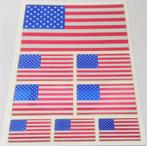 USA vlag metallic stickervel #2, Collections, Autocollants, Envoi, Neuf