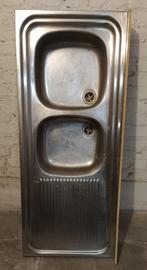 Evier inox 120x50 cm., Enlèvement, Utilisé