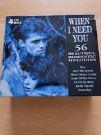4 CD BOX "When I Need You" Romantic Melodies, Ophalen, Zo goed als nieuw, Boxset