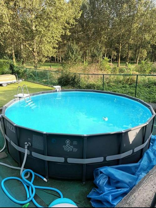 Intex ultra HDR zwembad diameter 5,5m met upgrade zandfilter, Tuin en Terras, Zwembaden, Zo goed als nieuw, Ophalen
