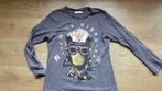 grijze longsleeve met tekening motorrijder maat 140, Kinderen en Baby's, Kinderkleding | Maat 140, Gebruikt, Ophalen of Verzenden