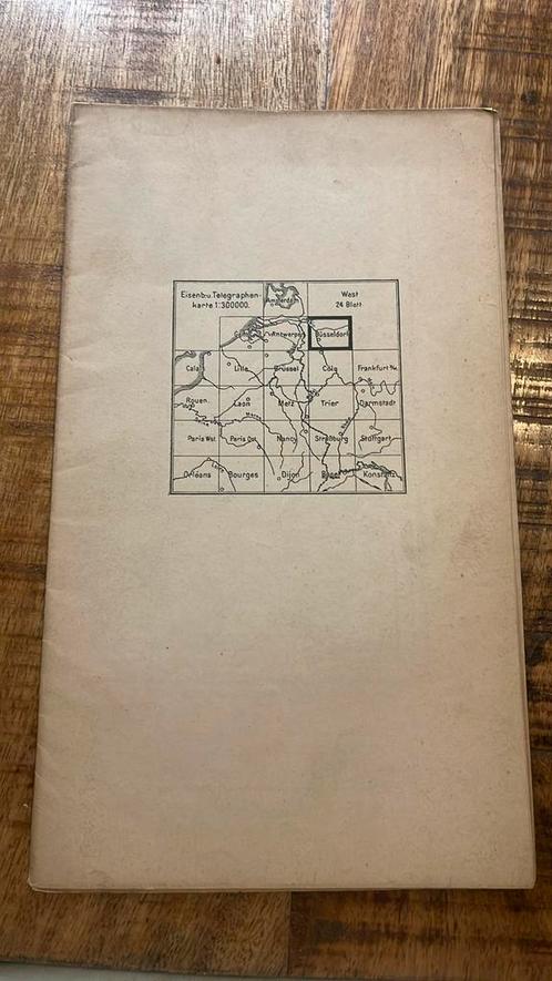 Militaire Duitse stafkaart Düsseldorf 1915, Verzamelen, Militaria | Algemeen, Ophalen of Verzenden