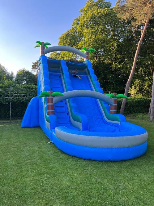 Springkasteel met glijbaan, Kinderen en Baby's, Speelgoed | Buiten | Springkussens, Nieuw, Ophalen