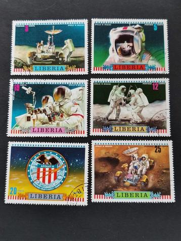 Libéria 1972 - voyage dans l'espace - Alunissage d'Apollo 16, Timbres & Monnaies, Enlèvement ou Envoi