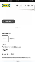 Lack ikea wandplank 190x26 eikeneffect 3pc, Huis en Inrichting, Ophalen, Zo goed als nieuw