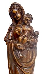 Antiek houten beeld van een heilige Madonna 62 cm, Antiek en Kunst, Ophalen of Verzenden
