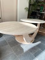 Vintage Tavertin salontafel, Italy, Huis en Inrichting, Ophalen, Zo goed als nieuw