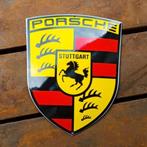 Emaille Schild PORSCHE Dealer Reclamebord Plaque Logo Wapen, Verzamelen, Verzenden, Gebruikt, Reclamebord