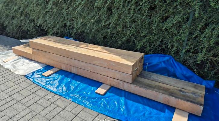 Poutres en chêne massif à vendre, Huis en Inrichting, Overige Huis en Inrichting, Zo goed als nieuw, Ophalen