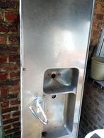 Evier inox double, Maison & Meubles, Enlèvement, Utilisé, 50 à 100 cm, 200 cm ou plus