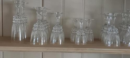 kristallen glazenset 21st +  6 gr wijnglazen + 6 champ glaze, Antiek en Kunst, Antiek | Glaswerk en Kristal, Ophalen