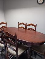 Tafel met 6 stoelen, Huis en Inrichting, Ophalen, Gebruikt
